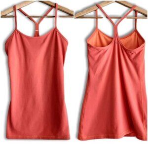 LULULEMON Tank Top Built-in-Bra Racer Back Pink Sz S